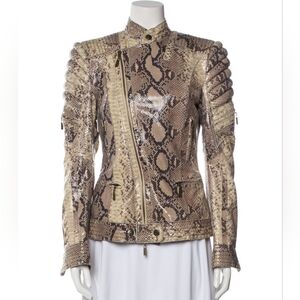 Just Cavalli python leather jacket 40